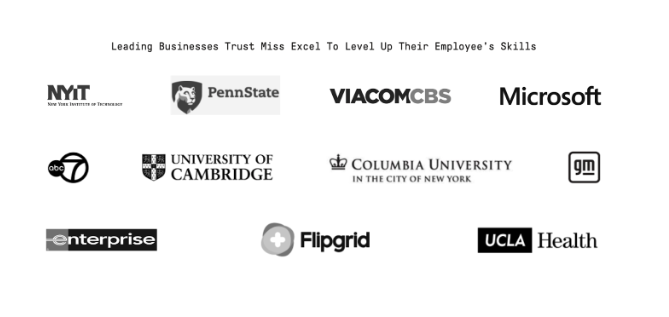 Trusted partners including NYT, PennState, ViacomCBS, Microsoft, University of Cambridge, Columbia University, Enterprise, Flipgrid, and UCLA Health